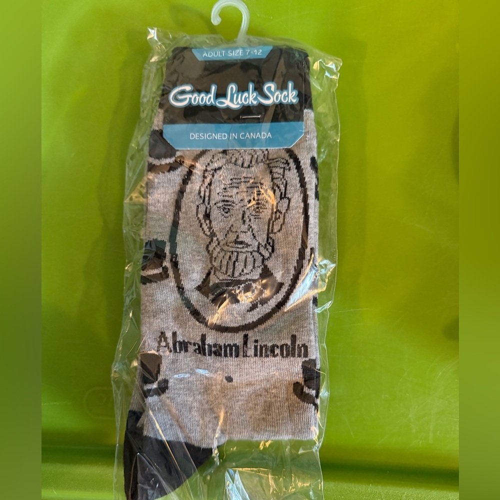 Men's Abe Lincoln Socks new in package size large